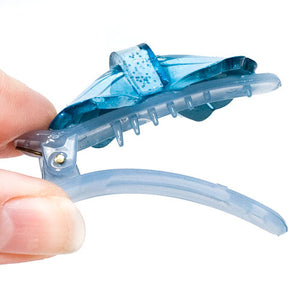 Acrylic Bow on Small Alligator Beak Clip - 1 piece