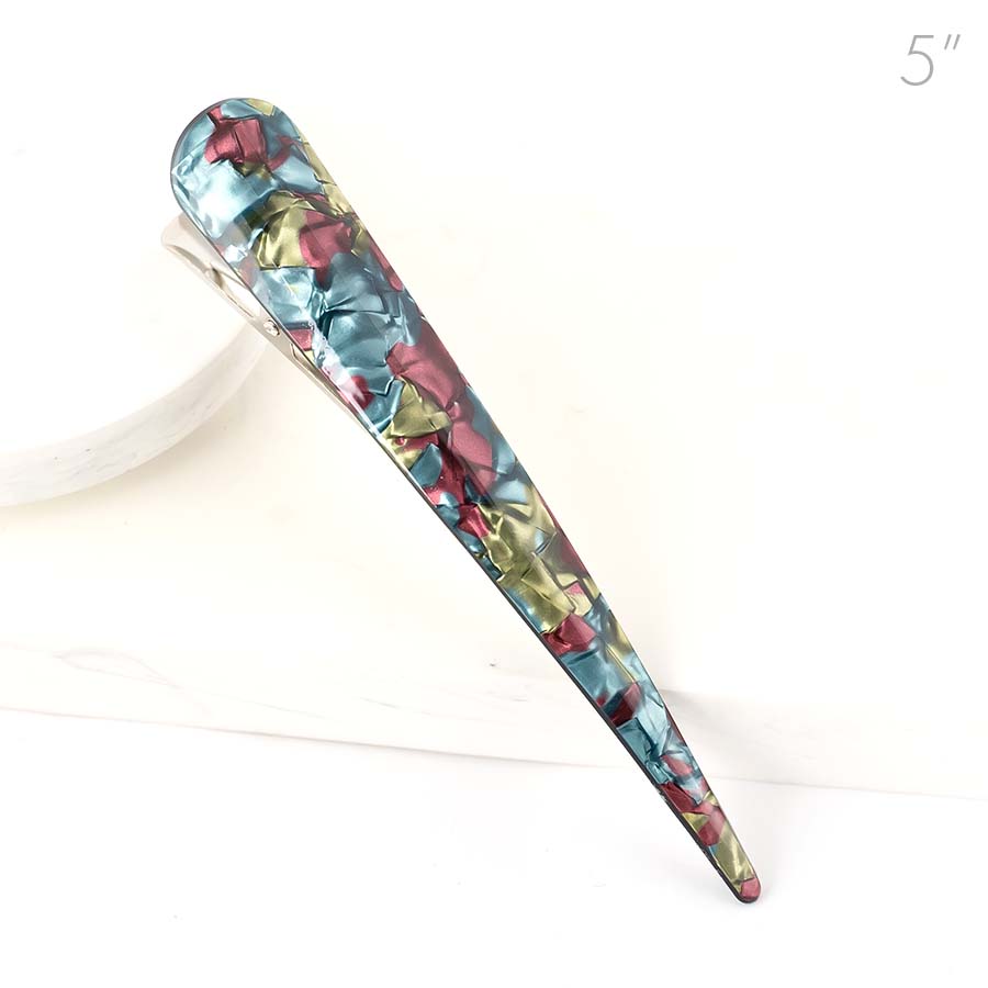 Large Metal Beak Blue Marble Design - 1 Piece