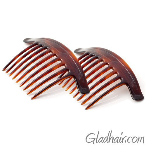 Medium Interlocking Combs Pony Tortoise Shell - Pair