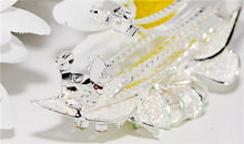 Load image into Gallery viewer, Mesh Bow Swarovski Crystal Barrette in Silver and Light Green