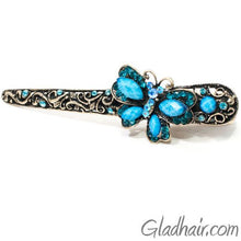 Load image into Gallery viewer, Metal Butterfly Style Beak Clip with Crystals