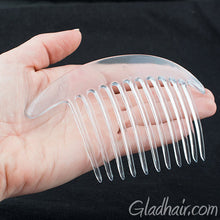 Load image into Gallery viewer, French Interlocking Combs Pony Clear Shell - Pair