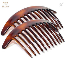 Load image into Gallery viewer, French Interlocking Combs Pony Tortoise Shell - Pair