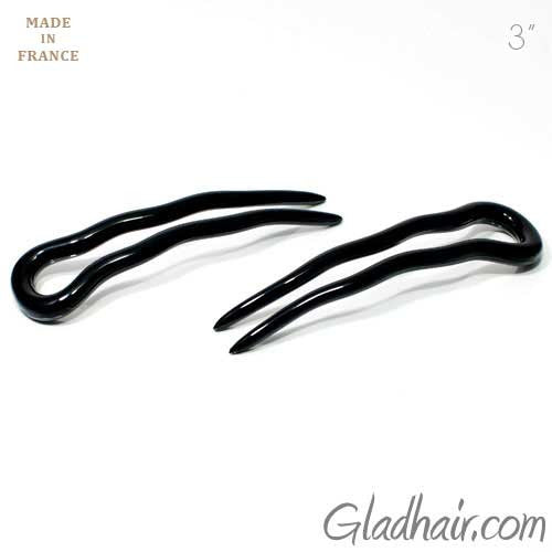 French Small Crink Hair Pins - Pair