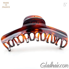 Load image into Gallery viewer, French Large Tortoise Plastic Sausage Shape Hair Claw