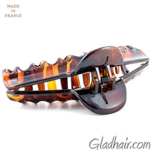 Load image into Gallery viewer, French Large Tortoise Plastic Sausage Shape Hair Claw