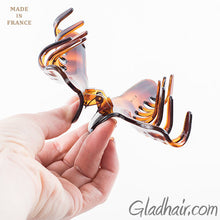 Load image into Gallery viewer, French Large Tortoise Plastic Sausage Shape Hair Claw