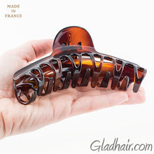 Load image into Gallery viewer, French Large Tortoise Plastic Sausage Shape Hair Claw