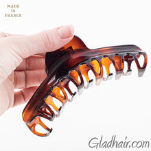 Load image into Gallery viewer, French Large Tortoise Plastic Sausage Shape Hair Claw