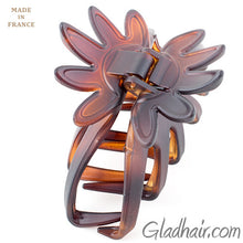 Load image into Gallery viewer, French Flower Tortoise Matt Shell Hair Claw