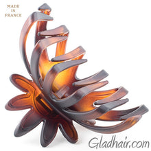 Load image into Gallery viewer, French Flower Tortoise Matt Shell Hair Claw