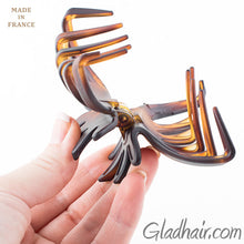 Load image into Gallery viewer, French Flower Tortoise Matt Shell Hair Claw