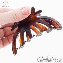 Load image into Gallery viewer, French Flower Tortoise Matt Shell Hair Claw
