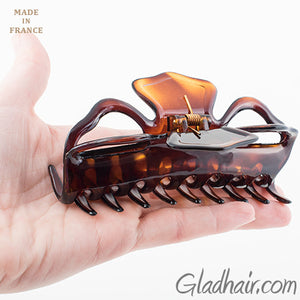 Large French Tortoise Plastic Hair Clip