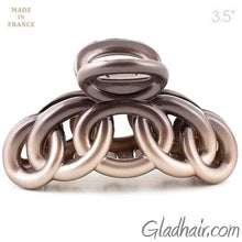 Load image into Gallery viewer, French Two Tone Circles Styles Hair Claw