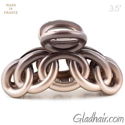 French Two Tone Circles Styles Hair Claw