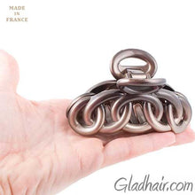 Load image into Gallery viewer, French Two Tone Circles Styles Hair Claw