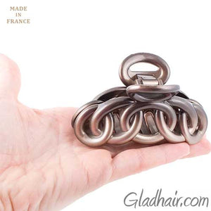French Two Tone Circles Styles Hair Claw