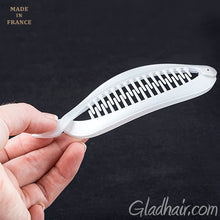 Load image into Gallery viewer, French Twisted Lock Style Silver Matte Banana Hair Clip