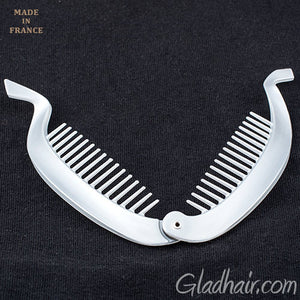 French Twisted Lock Style Silver Matte Banana Hair Clip
