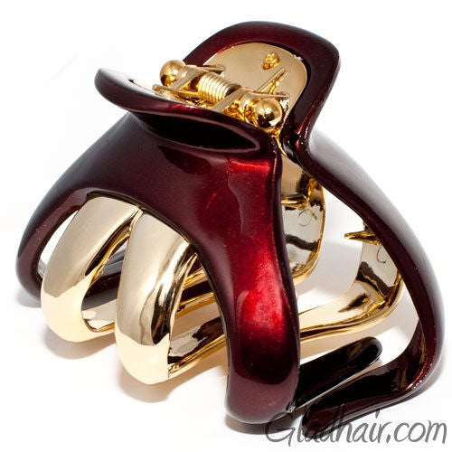 Octopus Shaped Plastic Hair Claw with Gold Teeth