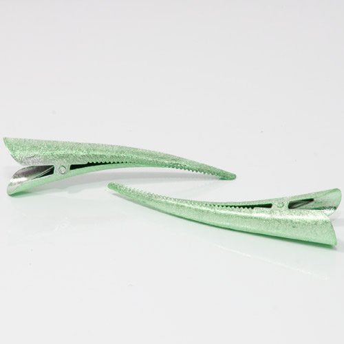 Pastel Crackle Finish Beak Clips - Pair