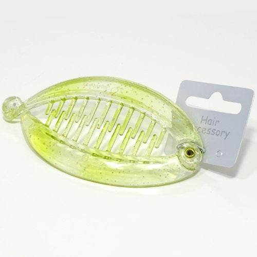 Plastic Translucent Glitter Fish Clip