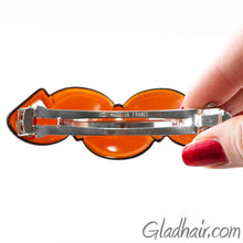 Load image into Gallery viewer, French Tortoise Plastic Triangles Barrette