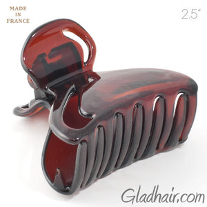 French Plastic Hair Claw with Covered Spring