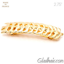 Load image into Gallery viewer, French Small Gold Color Metal Barrette