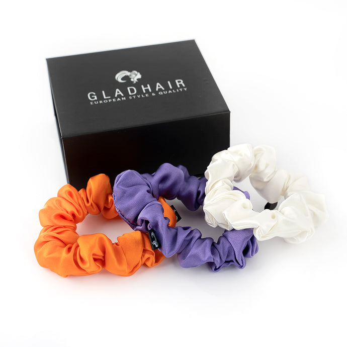GH Pure Silk Scrunchies - Mulberry 100% Silk 6A Grade 22mm - SunFun Set