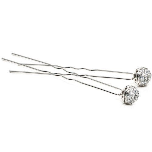 Silver Colored Hair Pins - Pair