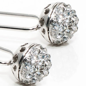 Silver Colored Hair Pins - Pair