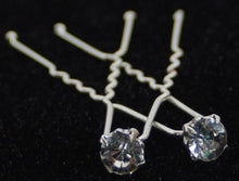 Load image into Gallery viewer, Single Crystal Hair Pins - Pair