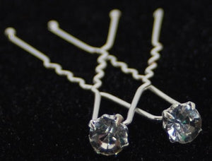 Single Crystal Hair Pins - Pair
