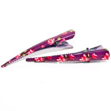 Load image into Gallery viewer, Small Beak Clip Colored Floral - Pair