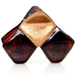 Small Tortoise with Snake Skin Pattern Gold Painted Plastic Hair Clip