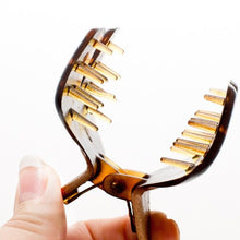 Load image into Gallery viewer, Small Tortoise with Snake Skin Pattern Gold Painted Plastic Hair Clip