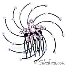 Load image into Gallery viewer, Starfish Shaped Spiral Style hair Comb with Crystals