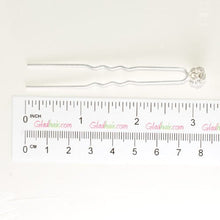 Load image into Gallery viewer, Swarovski Silver Colored Hair Pins - Pair