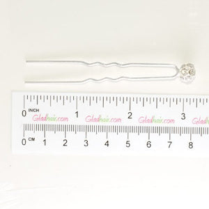 Swarovski Silver Colored Hair Pins - Pair