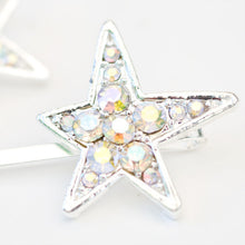 Load image into Gallery viewer, Crystal Star Bobby Pins - Pair