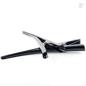 Large Metal Colored Enamel Beak Clips with Crystals no Teeth - Pair