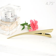 Load image into Gallery viewer, Slim Large Gold Metal Flamingo Beak Clip No Teeth - 1 piece