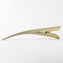 Load image into Gallery viewer, Slim Large Gold Metal Flamingo Beak Clip No Teeth - 1 piece