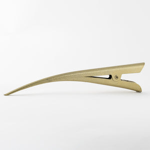 Slim Large Gold Metal Flamingo Beak Clip No Teeth - 1 piece