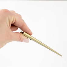 Load image into Gallery viewer, Slim Large Gold Metal Flamingo Beak Clip No Teeth - 1 piece